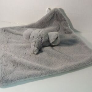 Mud Pie Soft Gray Elephant Lovey Security Blanket Plush